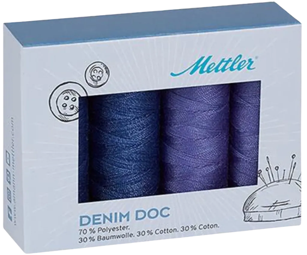 Box fil à coudre DENIM Mettler 100m